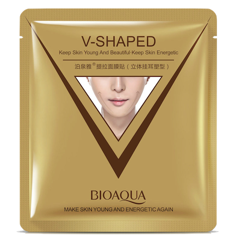BioAqua V-Shaped Экспресс-лифтинг маска для омоложения лица и шеи.