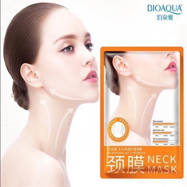 Маска-лифтинг для шеи с гиалуроновой кислотой и протеинами шелка BIOAQUA Neck Mask