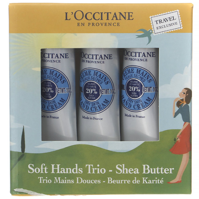 Трио лучшего продаваемого продукта L'Occitane SOFT HAND TRIO SHEA BUTTER