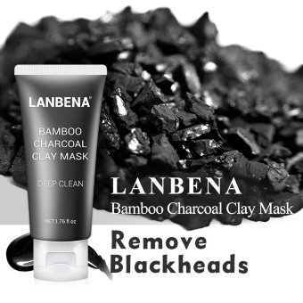 Эффективная  маска для лица от черных точек  Lanbena bamboo Charcoal mask,50гр