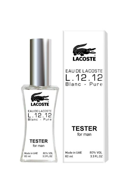 Тестер LACOSTE L 12.12 Blanc Pure, производство Дубай (ОАЭ), 60 ml