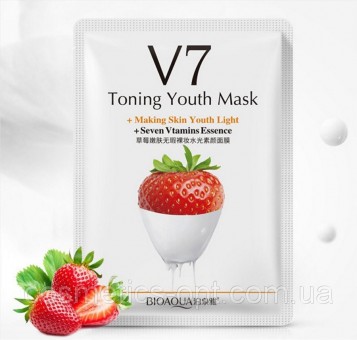 Витаминная маска «Bio» из серии V7 с экстрактом клубники
