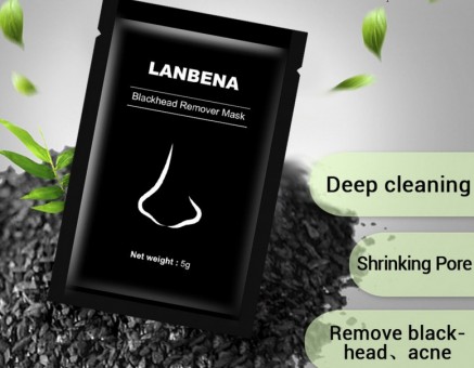 Черная маска-пленка LANBENA Blackhead Remover с бамбуковым углем, 5гр